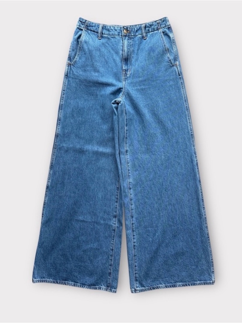 Madewell Wide Sweep Trouser Jeans 
Wide Leg size 27 Blue Denim - Picture 7 of 10